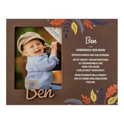 History & Heraldry Personalisierter Bilderrahmen für Kinder, Babybilderrahmen Holzoptik, 18,5 x 14,2 cm, mit Spruch - Bilderrahmen Ben History & Heraldry Personalisierter Bilderrahmen für Kinder, Babybilderrahmen Holzoptik, 18,5 x 14,2 cm, mit Spruch - Bilderrahmen Ben von History & Heraldry