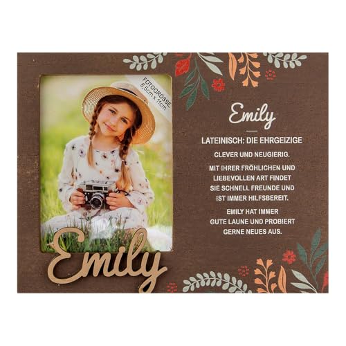 History & Heraldry Personalisierter Bilderrahmen für Kinder, Babybilderrahmen Holzoptik, 18,5 x 14,2 cm, mit Spruch - Bilderrahmen Emily History & Heraldry Personalisierter Bilderrahmen für Kinder, Babybilderrahmen Holzoptik, 18,5 x 14,2 cm, mit Spruch - Bilderrahmen Emily von History & Heraldry