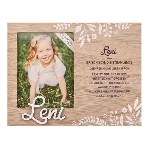 History & Heraldry Personalisierter Bilderrahmen für Kinder, Babybilderrahmen Holzoptik, 18,5 x 14,2 cm, mit Spruch - Bilderrahmen Leni History & Heraldry Personalisierter Bilderrahmen für Kinder, Babybilderrahmen Holzoptik, 18,5 x 14,2 cm, mit Spruch - Bilderrahmen Leni von History & Heraldry