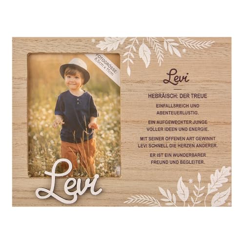 History & Heraldry Personalisierter Bilderrahmen für Kinder, Babybilderrahmen Holzoptik, 18,5 x 14,2 cm, mit Spruch - Bilderrahmen Levi History & Heraldry Personalisierter Bilderrahmen für Kinder, Babybilderrahmen Holzoptik, 18,5 x 14,2 cm, mit Spruch - Bilderrahmen Levi von History & Heraldry