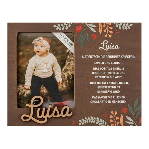 History & Heraldry Personalisierter Bilderrahmen für Kinder, Babybilderrahmen Holzoptik, 18,5 x 14,2 cm, mit Spruch - Bilderrahmen Luisa History & Heraldry Personalisierter Bilderrahmen für Kinder, Babybilderrahmen Holzoptik, 18,5 x 14,2 cm, mit Spruch - Bilderrahmen Luisa von History & Heraldry