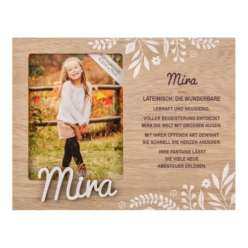 History & Heraldry Personalisierter Bilderrahmen für Kinder, Babybilderrahmen Holzoptik, 18,5 x 14,2 cm, mit Spruch - Bilderrahmen Mira History & Heraldry Personalisierter Bilderrahmen für Kinder, Babybilderrahmen Holzoptik, 18,5 x 14,2 cm, mit Spruch - Bilderrahmen Mira von History & Heraldry