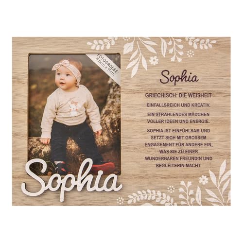 History & Heraldry Personalisierter Bilderrahmen für Kinder, Babybilderrahmen Holzoptik, 18,5 x 14,2 cm, mit Spruch - Bilderrahmen Sophia History & Heraldry Personalisierter Bilderrahmen für Kinder, Babybilderrahmen Holzoptik, 18,5 x 14,2 cm, mit Spruch - Bilderrahmen Sophia von History & Heraldry