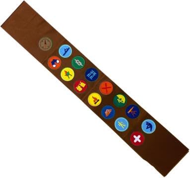 Hisxierng Pfadfinder-Schärpe, braunes Pfadfinder-Abzeichen, DIY-Party- von Hisxierng