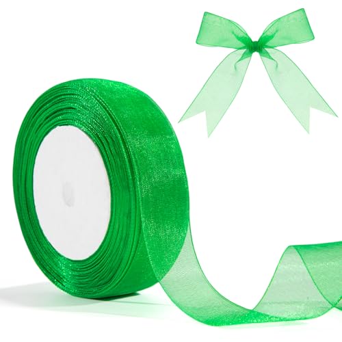 Organzaband Geschenkband Grün Geschenkverpackung Verpackungsbänder 25mm 46m Geschenkbänder Bänder Zum Basteln Grün Tüll für Geburtstagsdeko Hochzeits Weihnachtstag Kommunion Taufe Kränze Osterdeko Organzaband Geschenkband Grün Geschenkverpackung Verpackungsbänder 25mm 46m Geschenkbänder Bänder Zum Basteln Grün Tüll für Geburtstagsdeko Hochzeits Weihnachtstag Kommunion Taufe Kränze Osterdeko von Hisxierng