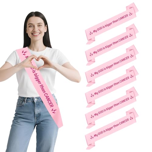 Schärpe für Brustkrebs-Bewusstsein, Brustkrebs-Überlebende, rosa Schleife, Bewusstseinsschärpe für Damen und Herren, rosa Band, Monatszubehör für Spaziergänge, Spendenaktionen, auffällige Überlebende von Hisxierng