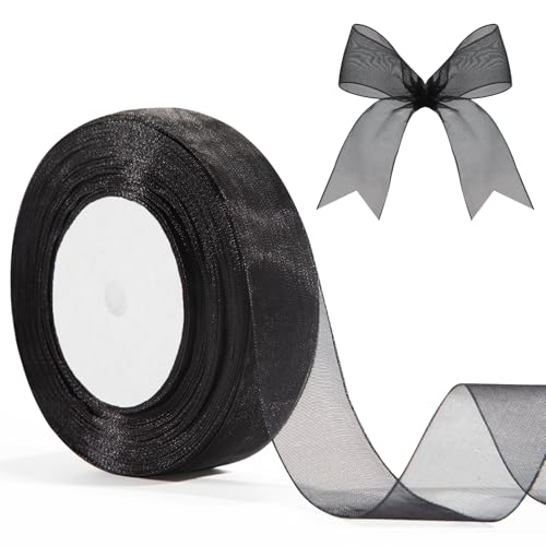 Schwarz Organzaband Geschenkband 25mm 46m Geschenkverpackung Schwarzes Verpackungsbänder Geschenkbänder Schwarz Tüll Bänder Zum Basteln für Kleid Hochzeit Taufe und Geburtstag Geschenke Blumen Schwarz Organzaband Geschenkband 25mm 46m Geschenkverpackung Schwarzes Verpackungsbänder Geschenkbänder Schwarz Tüll Bänder Zum Basteln für Kleid Hochzeit Taufe und Geburtstag Geschenke Blumen von Hisxierng