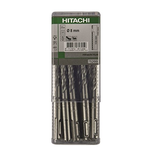 Multipack 25 piezas Brocas SDSPlus 2 Filos-Profesional - M1: 5 M2: 260 M3: 200 von Hitachi