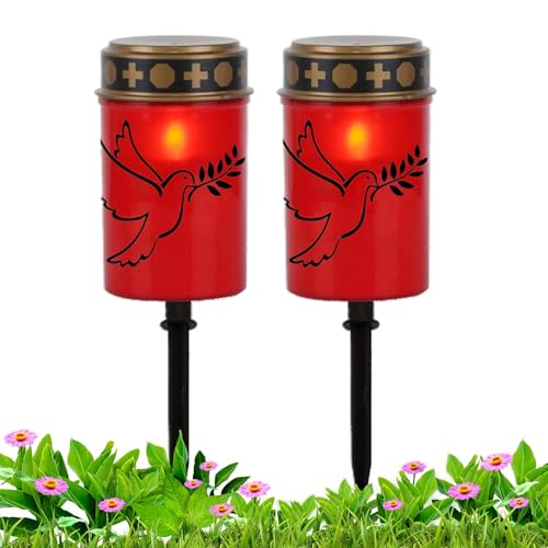 Hitburu Friedhofslampe | Ritual Kerzenleuchter Set Mit 2 Stück | Wasserdichte LED Stehleuchten Für Garten Friedhof Grabweg Hinterhof Partybeleuchtung Hitburu Friedhofslampe | Ritual Kerzenleuchter Set Mit 2 Stück | Wasserdichte LED Stehleuchten Für Garten Friedhof Grabweg Hinterhof Partybeleuchtung von Hitburu