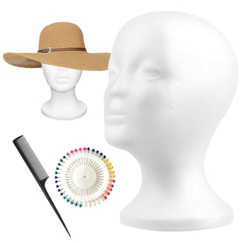 Hitburu Perücke Puppenkopf - Perücken Hut Display Ständer - Ständer Für Hüte Salon Haarstyling Reisen Trocknen Herstellung von Hitburu
