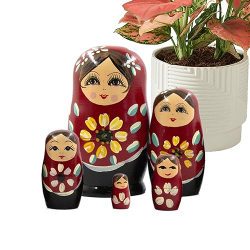 Hitburu Russische Puppe - Handgefertigte Russische Matroschkas - Holzskulptur Kompaktes Tischdekoration Für Eingang Kinderzimmer Wohnzimmer Feiertag Hitburu Russische Puppe - Handgefertigte Russische Matroschkas - Holzskulptur Kompaktes Tischdekoration Für Eingang Kinderzimmer Wohnzimmer Feiertag von Hitburu