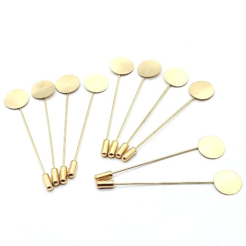 Hitefu 60 Stück flache, runde Anstecknadeln zum Basteln, goldfarbene Sicherheitsnadeln, Brosche, Anstecknadeln, Anzug, Hut, Krawattennadel, Schal, Abzeichen für DIY-Kostüme Hitefu 60 Stück flache, runde Anstecknadeln zum Basteln, goldfarbene Sicherheitsnadeln, Brosche, Anstecknadeln, Anzug, Hut, Krawattennadel, Schal, Abzeichen für DIY-Kostüme von Hitefu