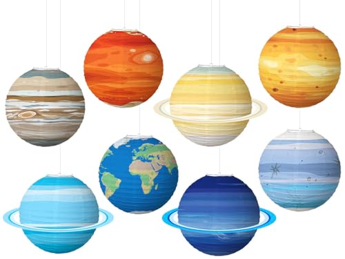 Hitopin 8PCS Planetenlaternen Dekoration, Papierlaternen Planeten, Kinder Sonnensystem Planeten Laterne, Hängende Planeten Papier Laterne, Weltraum Thema Dekor Kinder Geburtstag Party Dekor (30*30CM) Hitopin 8PCS Planetenlaternen Dekoration, Papierlaternen Planeten, Kinder Sonnensystem Planeten Laterne, Hängende Planeten Papier Laterne, Weltraum Thema Dekor Kinder Geburtstag Party Dekor (30*30CM) von Hitopin