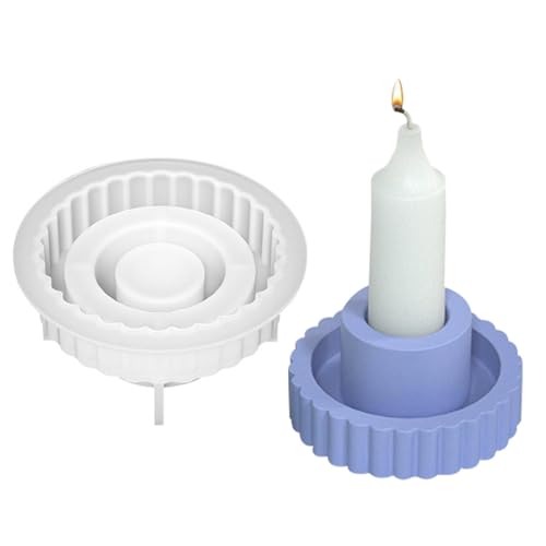 Hitrod Kerzenständer-Silikonform, Teelichthalter-Form - Zylinderförmige Silikonformen für Kerzen | Kerzenständer-Epoxidharz-Formen, Silikon-Gussform für die Tischdekoration zu Hause von Hitrod