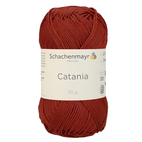 Schachenmayr (SMC) Catania Originals Garn, 1 Knäuel/Packung , jedes Knäuel 125 m, 100 % mercerisierte Baumwolle zum Stricken und Häkeln, Sport Weight, 388 Terracotta von Hiveroots