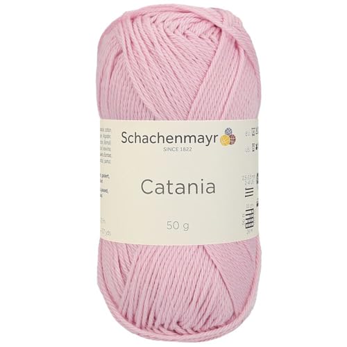 2 Knäuel / Packung Schachenmayr (SMC) Catania Originals Garn, jedes Knäuel 50 g / 136 Yards (125 m), 100 % merzerisierte Baumwolle zum Stricken und Häkelgarn, Sportgewicht, 246 - Rosa von Hiveroots