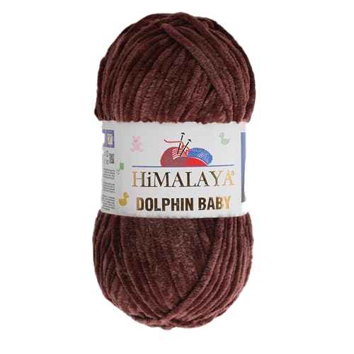 Himalaya Dolphin Baby Chenille-Garn, je Knäuel 100 g, 120 m, 100 % Polyester, super sperrige Babydecke, Samt-Amigurumi-Garn, 80366 - Walnuss Himalaya Dolphin Baby Chenille-Garn, je Knäuel 100 g, 120 m, 100 % Polyester, super sperrige Babydecke, Samt-Amigurumi-Garn, 80366 - Walnuss von Hiveroots