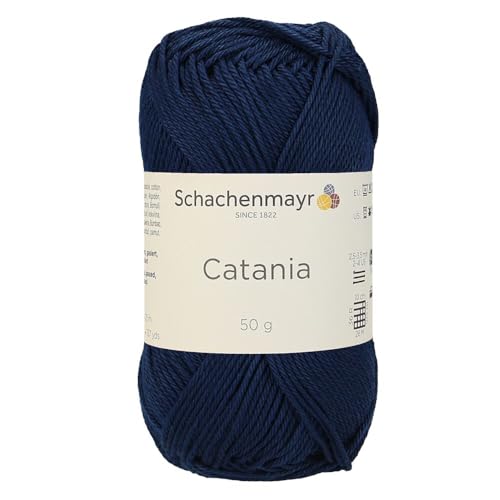 Schachenmayr (SMC) Catania Originals Garn, 1 Knäuel/Packung , jedes Knäuel 125 m, 100 % mercerisierte Baumwolle zum Stricken und Häkeln, Sport Weight, 124 Marine von Hiveroots