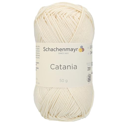 Schachenmayr (SMC) Catania Originals Garn, 1 Knäuel/Packung , jedes Knäuel 125 m, 100 % mercerisierte Baumwolle zum Stricken und Häkeln, Sport Weight, 130 Crème von Hiveroots
