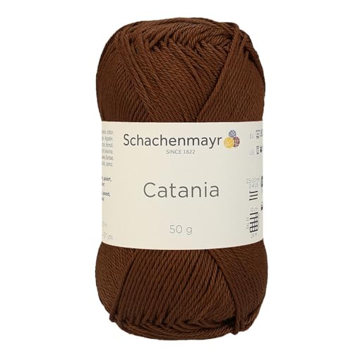 Schachenmayr (SMC) Catania Originals Garn, 1 Knäuel/Packung , jedes Knäuel 125 m, 100 % mercerisierte Baumwolle zum Stricken und Häkeln, Sport Weight, 157 Marone von Hiveroots