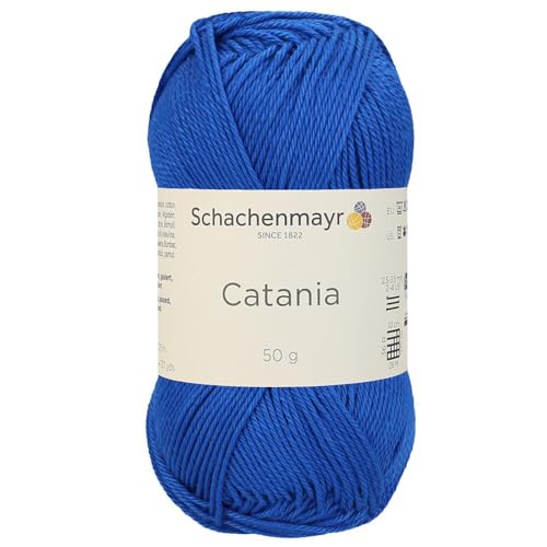 Schachenmayr (SMC) Catania Originals Garn, 1 Knäuel/Packung , jedes Knäuel 125 m, 100 % mercerisierte Baumwolle zum Stricken und Häkeln, Sport Weight, 201 Royal von Hiveroots