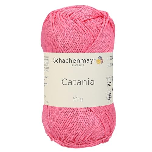 Schachenmayr (SMC) Catania Originals Garn, 1 Knäuel/Packung , jedes Knäuel 125 m, 100 % mercerisierte Baumwolle zum Stricken und Häkeln, Sport Weight, 225 Pink von Hiveroots