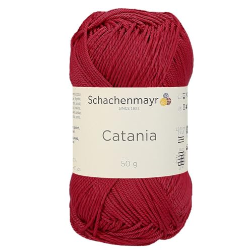 Schachenmayr (SMC) Catania Originals Garn, 1 Knäuel/Packung , jedes Knäuel 125 m, 100 % mercerisierte Baumwolle zum Stricken und Häkeln, Sport Weight, 258 Erdbeere von Hiveroots