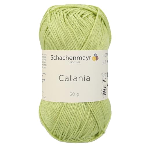 Schachenmayr (SMC) Catania Originals Garn, 1 Knäuel/Packung , jedes Knäuel 125 m, 100 % mercerisierte Baumwolle zum Stricken und Häkeln, Sport Weight, 392 Gelbgrün von Hiveroots