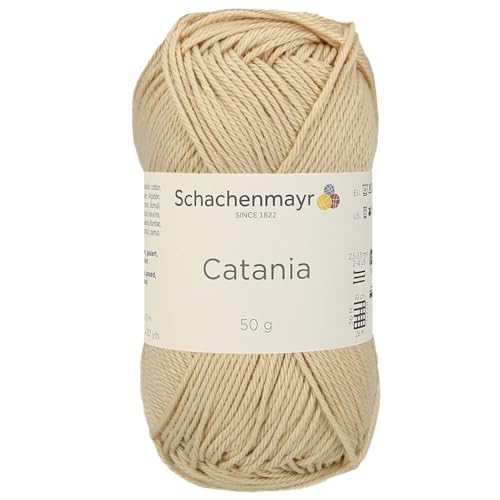 Schachenmayr (SMC) Catania Originals Garn, 1 Knäuel/Packung , jedes Knäuel 125 m, 100 % mercerisierte Baumwolle zum Stricken und Häkeln, Sport Weight, 404 Sand von Hiveroots
