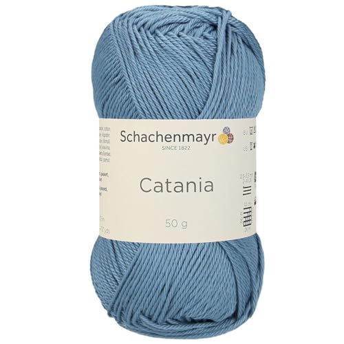 Schachenmayr (SMC) Catania Originals Garn, 1 Knäuel/Packung , jedes Knäuel 125 m, 100 % mercerisierte Baumwolle zum Stricken und Häkeln, Sport Weight, 421 Denim von Hiveroots