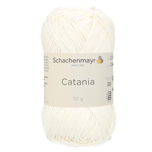 Schachenmayr (SMC) Catania Originals Garn, 2 Knäuel/Packung , jedes Knäuel 125 m, 100 % mercerisierte Baumwolle zum Stricken und Häkeln, Sport Weight, 105 Natur von Hiveroots