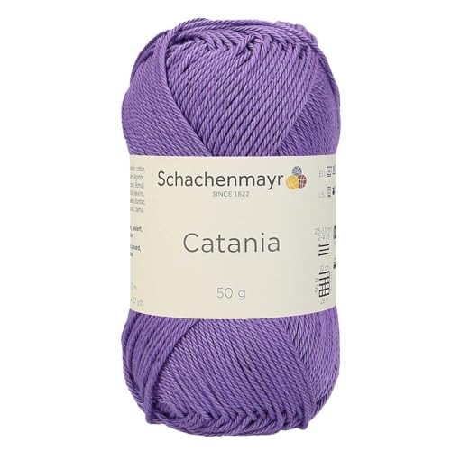 Schachenmayr (SMC) Catania Originals Garn, 2 Knäuel/Packung , jedes Knäuel 125 m, 100 % mercerisierte Baumwolle zum Stricken und Häkeln, Sport Weight, 113 Violett von Hiveroots