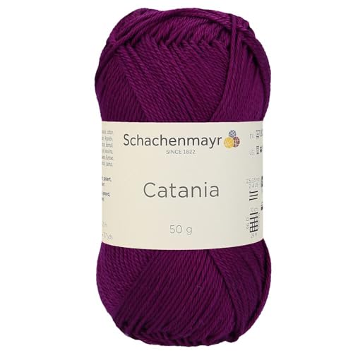 Schachenmayr (SMC) Catania Originals Garn, 2 Knäuel/Packung , jedes Knäuel 125 m, 100 % mercerisierte Baumwolle zum Stricken und Häkeln, Sport Weight, 128 Fuchsia von Hiveroots
