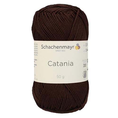 Schachenmayr (SMC) Catania Originals Garn, 2 Knäuel/Packung , jedes Knäuel 125 m, 100 % mercerisierte Baumwolle zum Stricken und Häkeln, Sport Weight, 162 Kaffee von Hiveroots