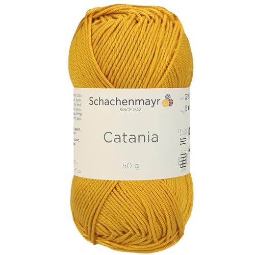 Schachenmayr (SMC) Catania Originals Garn, 2 Knäuel/Packung , jedes Knäuel 125 m, 100 % mercerisierte Baumwolle zum Stricken und Häkeln, Sport Weight, 249 Gold von Hiveroots