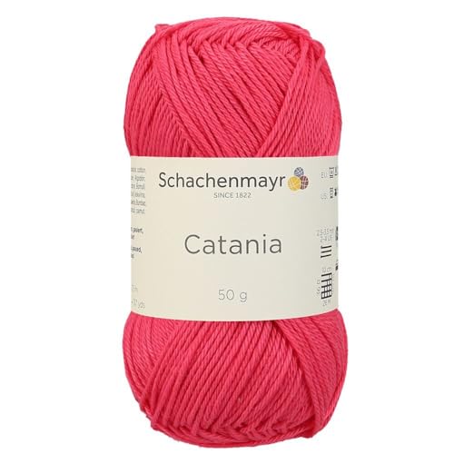 Schachenmayr (SMC) Catania Originals Garn, 2 Knäuel/Packung , jedes Knäuel 125 m, 100 % mercerisierte Baumwolle zum Stricken und Häkeln, Sport Weight, 256 Himbeer von Hiveroots