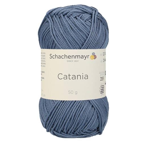 Schachenmayr (SMC) Catania Originals Garn, 2 Knäuel/Packung , jedes Knäuel 125 m, 100 % mercerisierte Baumwolle zum Stricken und Häkeln, Sport Weight, 269 Graublau von Hiveroots