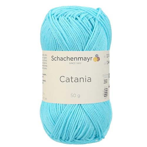 Schachenmayr (SMC) Catania Originals Garn, 2 Knäuel/Packung , jedes Knäuel 125 m, 100 % mercerisierte Baumwolle zum Stricken und Häkeln, Sport Weight, 397 Türkis von Hiveroots