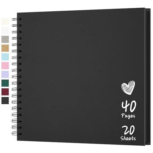 Hiwhy Fotoalbum Scrapbook 25,5x25,5 cm 20 Blätter DIY Hartes Kraftpapier Baby Erinnerungsbuch Familie Geburtstag Hochzeit Jahrestag, Schwarz Hiwhy Fotoalbum Scrapbook 25,5x25,5 cm 20 Blätter DIY Hartes Kraftpapier Baby Erinnerungsbuch Familie Geburtstag Hochzeit Jahrestag, Schwarz von Hiwhy