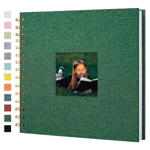 Hiwhy Scrapbook Fotoalben Leineneinband 20,5x20,5 cm 40 Seiten Hardcover Kraft Weiß Seiten Erinnerung Scrapbooking Buch für Hochzeit Reise Baby Dusche Gästebuch, Dunkelgrün Hiwhy Scrapbook Fotoalben Leineneinband 20,5x20,5 cm 40 Seiten Hardcover Kraft Weiß Seiten Erinnerung Scrapbooking Buch für Hochzeit Reise Baby Dusche Gästebuch, Dunkelgrün von Hiwhy
