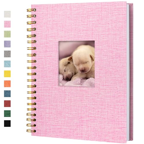 Hiwhy Scrapbook Fotoalben Leineneinband 28x20,5 cm 40 Seiten Hardcover Kraft Weiß Seiten Erinnerung Scrapbooking Buch für Hochzeit Reise Baby Dusche Gästebuch, Rosa Hiwhy Scrapbook Fotoalben Leineneinband 28x20,5 cm 40 Seiten Hardcover Kraft Weiß Seiten Erinnerung Scrapbooking Buch für Hochzeit Reise Baby Dusche Gästebuch, Rosa von Hiwhy