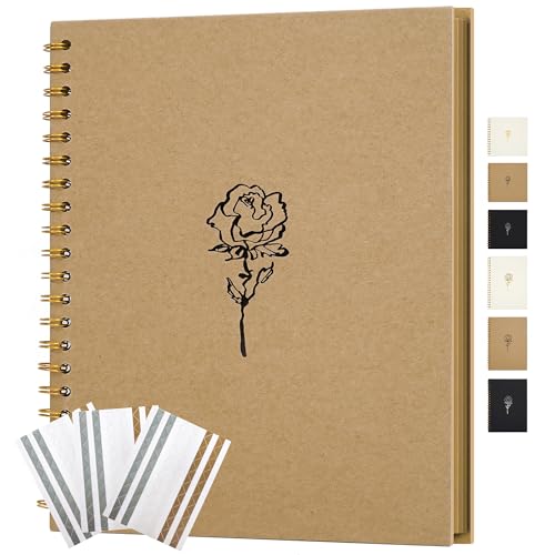 Hiwhy Scrapbook-Fotoalbum 20,5 x 28 cm Erinnerungsbuch aus Kraftpapier mit 40 Seiten DIY Album für Hochzeiten, Jubiläen, Familienfotos, Khaki Hiwhy Scrapbook-Fotoalbum 20,5 x 28 cm Erinnerungsbuch aus Kraftpapier mit 40 Seiten DIY Album für Hochzeiten, Jubiläen, Familienfotos, Khaki von Hiwhy
