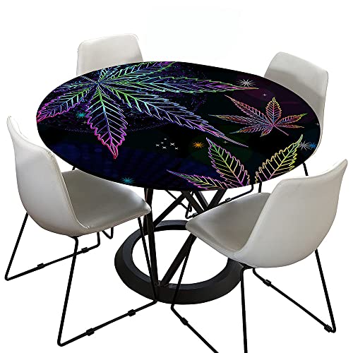 Hixingo 3D Buntes Blatt Tischdecke Abwaschbar Gartentischdecke Tischdecke Elastisch Rund Tischdecken Tischtuch Outdoor Indoor Tisch Schutz für Restaurant, Familie (Durchmesser 100cm,Schwarz Violett 1) Hixingo 3D Buntes Blatt Tischdecke Abwaschbar Gartentischdecke Tischdecke Elastisch Rund Tischdecken Tischtuch Outdoor Indoor Tisch Schutz für Restaurant, Familie (Durchmesser 100cm,Schwarz Violett 1) von Hixingo