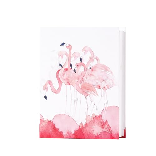 Hixingo Fotoalbum, Fotoalbum Einsteckalbum mit 50 Weißen Seiten, Fotobuch mit Pergamin Trennblättern, Extra Großes Fotoalbum Hochzeit, Fotoalbum Baby für 200 Fotos (6’’,Rosa Flamingo) von Hixingo
