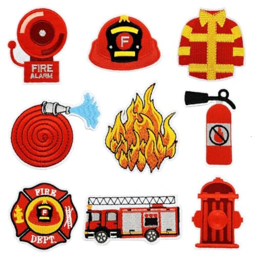 9 Stück Feuerwehrmann-aufnäher Zum Aufbügeln, Cartoon-feuerwehrauto, Feuerlöscher, Helm, Zum Aufnähen, Reparatur, Bestickte Applikation, Feuerwehrmann, Feuerwehrmann, Rollenspiel, Kostüm, Diy, 9 Stück Feuerwehrmann-aufnäher Zum Aufbügeln, Cartoon-feuerwehrauto, Feuerlöscher, Helm, Zum Aufnähen, Reparatur, Bestickte Applikation, Feuerwehrmann, Feuerwehrmann, Rollenspiel, Kostüm, Diy, von HiyyFloy