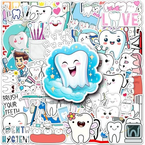 Cartoon-zahn-aufkleber Für Kinder Und Teenager, 50 Stück, Niedliche Zahn-aufkleber Für Wasserflaschen, Gepäck, Sammelalbum, Wasserfeste Vinyl-aufkleber, Geschenke Für Kinder, Belohnungsaufkleber Cartoon-zahn-aufkleber Für Kinder Und Teenager, 50 Stück, Niedliche Zahn-aufkleber Für Wasserflaschen, Gepäck, Sammelalbum, Wasserfeste Vinyl-aufkleber, Geschenke Für Kinder, Belohnungsaufkleber von HiyyFloy