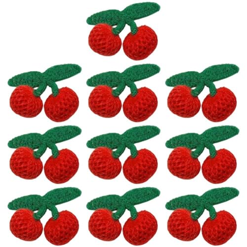 HiyyFloy 10 Teile/Satz Handgemachte Häkeln Widgets Kreative 3 Stile Trauben Kirschen Apfel Obst Form Anhänger Dekoration Handwerk HiyyFloy 10 Teile/Satz Handgemachte Häkeln Widgets Kreative 3 Stile Trauben Kirschen Apfel Obst Form Anhänger Dekoration Handwerk von HiyyFloy