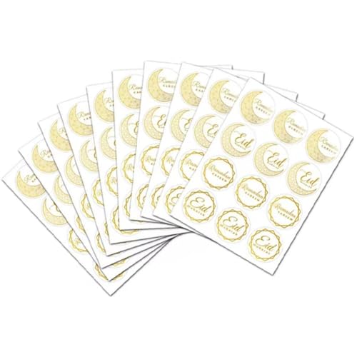 HiyyFloy 120 Stück Eid Mubarak Ramadan -aufkleberrolle, Rund, Happy Eid-geschenkanhänger, Geschenkpapier, Selbstklebende Aufkleber, Etiketten Für Süßigkeiten, Schokolade, Ramadan Eid, Muslimische HiyyFloy 120 Stück Eid Mubarak Ramadan -aufkleberrolle, Rund, Happy Eid-geschenkanhänger, Geschenkpapier, Selbstklebende Aufkleber, Etiketten Für Süßigkeiten, Schokolade, Ramadan Eid, Muslimische von HiyyFloy