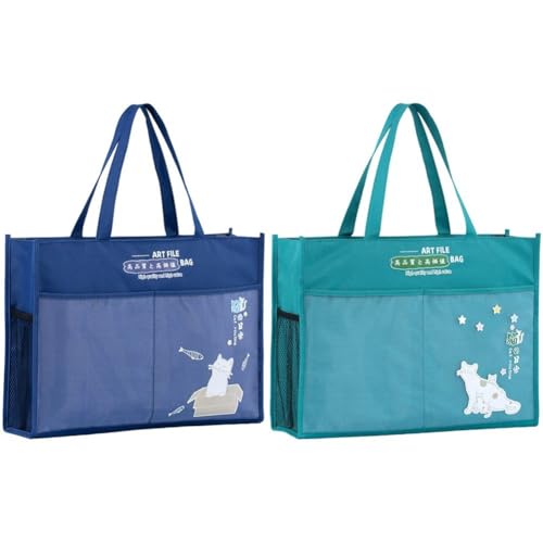 HiyyFloy 2 Stück A3 Kunst-Portfolio-Tasche Griff Und Reißverschluss, Großes Fassungsvermögen, Dokumententasche, Portfolio-Ordner, Kunstwerk-aufbewahrung, Organizer, Handtasche Für Poster, Gemälde, HiyyFloy 2 Stück A3 Kunst-Portfolio-Tasche Griff Und Reißverschluss, Großes Fassungsvermögen, Dokumententasche, Portfolio-Ordner, Kunstwerk-aufbewahrung, Organizer, Handtasche Für Poster, Gemälde, von HiyyFloy