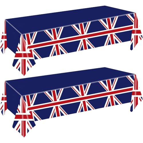 HiyyFloy 2er-Pack Party-tischdecken Britischer Flagge, Union, Kunststoff-tischdecke, Partydekorationen Britischer Flagge, Party-tischdecken Britischer Flagge, Großbritannien, England-Flagge, HiyyFloy 2er-Pack Party-tischdecken Britischer Flagge, Union, Kunststoff-tischdecke, Partydekorationen Britischer Flagge, Party-tischdecken Britischer Flagge, Großbritannien, England-Flagge, von HiyyFloy